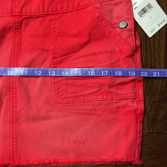 PRPS Mini Overall Red Dress Size L - Picture 9 of 10